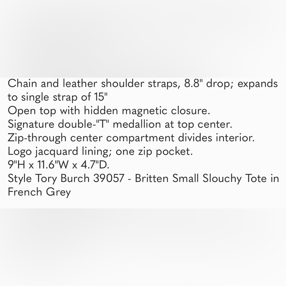 Tory Burch Small Britten Slouchy Tote. - Picture 8 of 8